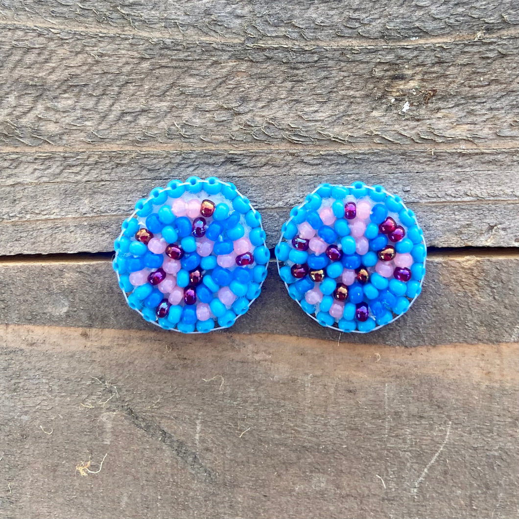 Bead Soup - blue and pink