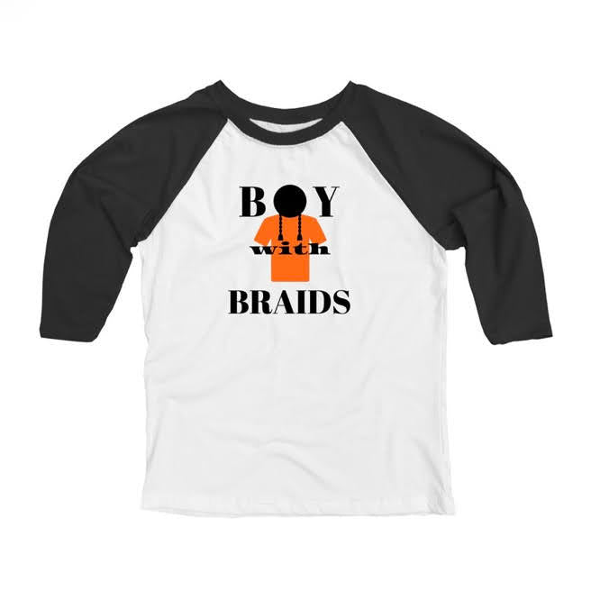 Boy with Braids shirt - XS youth